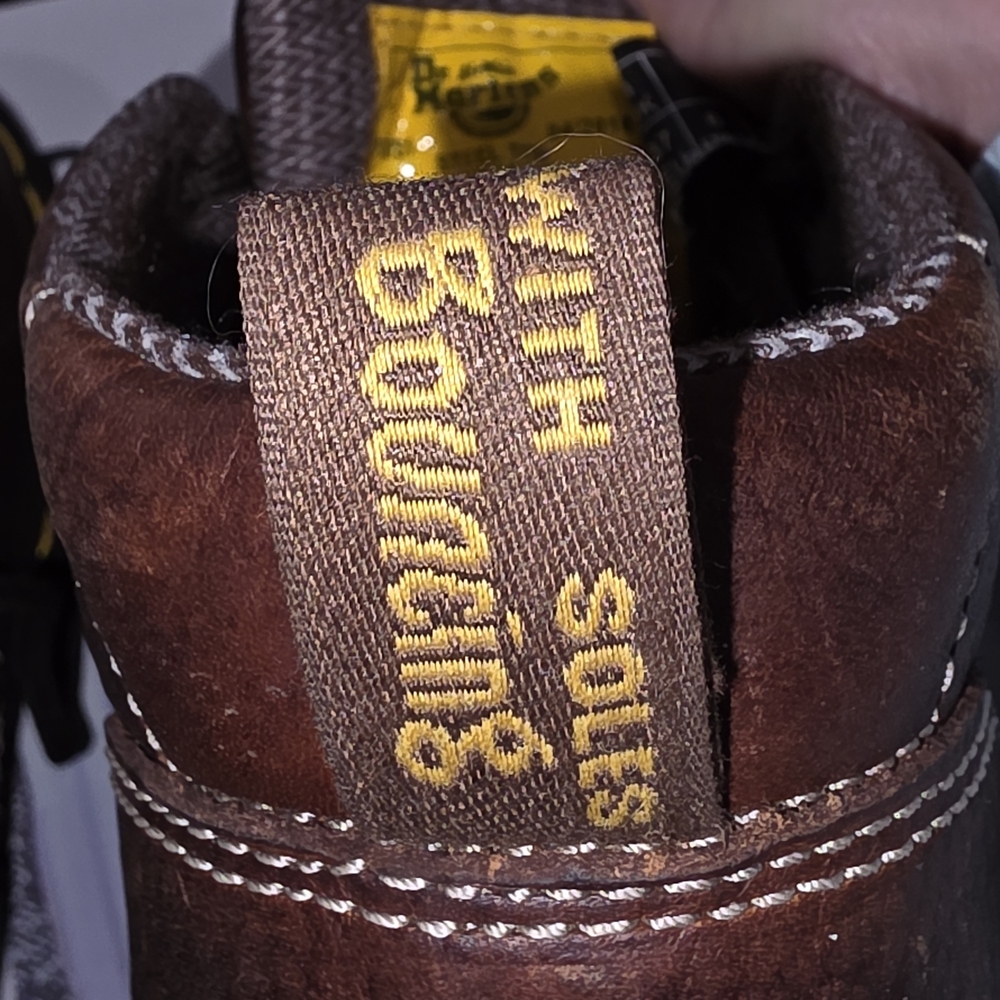 Dr. Martens Women's Brown Leather SAFETY Boots - Picture 11 of 15